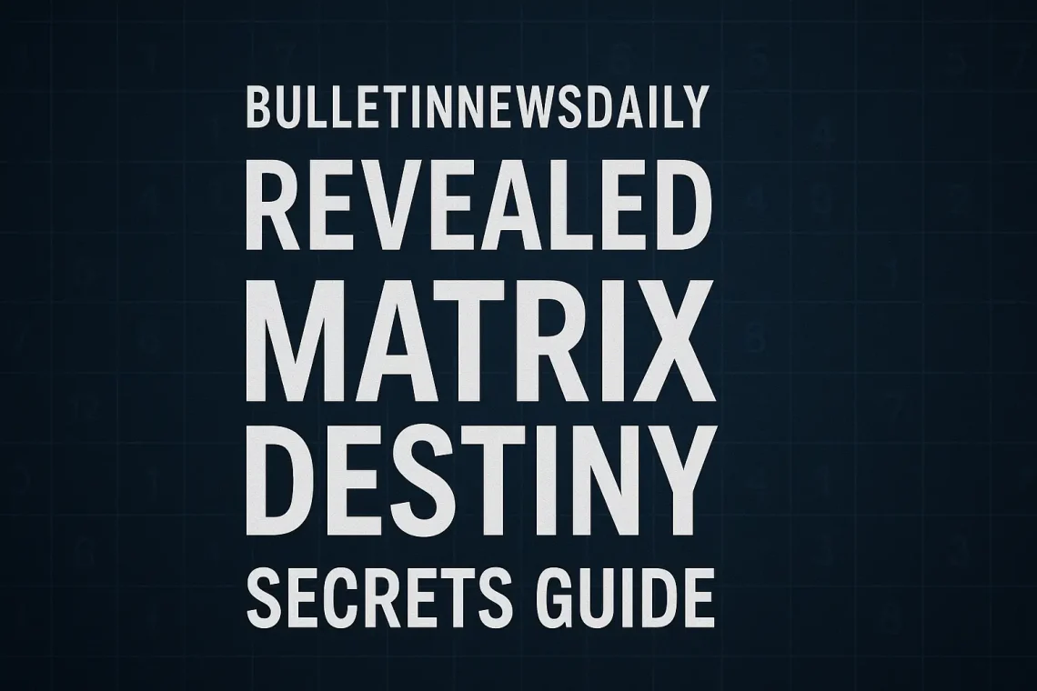 Bulletinnewsdaily Revealed Matrix Destiny Secrets Guide